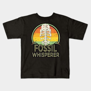 Paleontology Funny Fossil Hunter Whisperer PaleontologistGeologist Kids T-Shirt